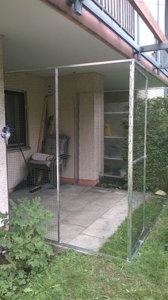 Terrasse mit Katzennetz-System