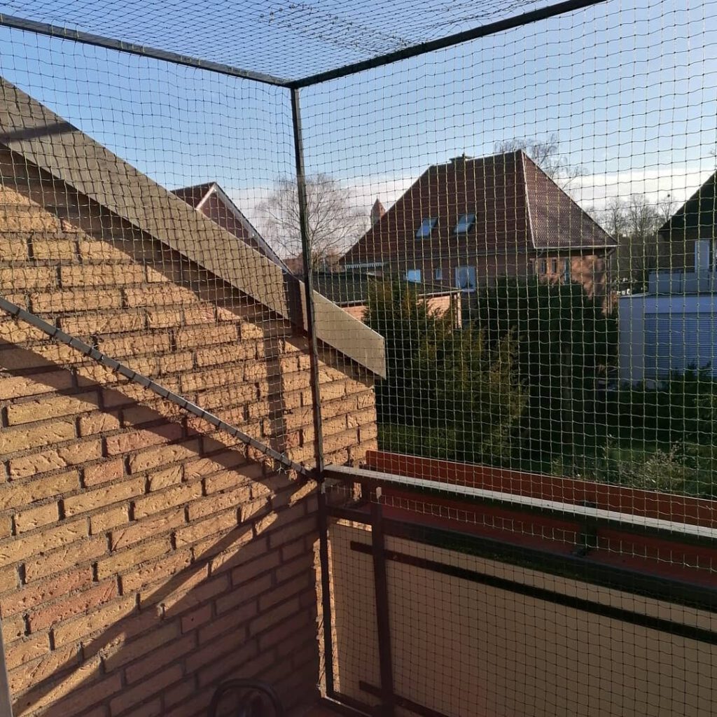 Zuxbolf Katzennetz Balkon 90x200cm - Mit Reißverschluss Ohne Bohren
