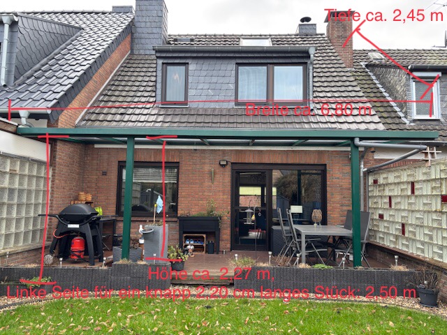Terrasse vor Absicherung