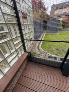 Katzenvoliere überdachte Terrasse, Katzennetz Experte